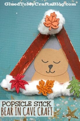 Popsicle Stick Hibernating Bear - Kid Craft
