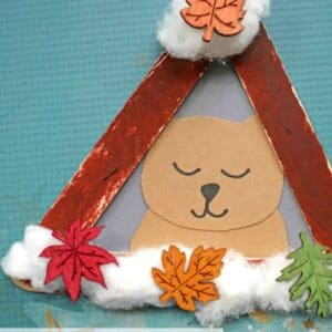 Popsicle Stick Hibernating Bear - Kid Craft