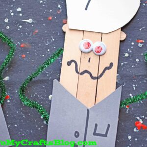 Popsicle Stick Mad Scientist Puppet - Kid Craft