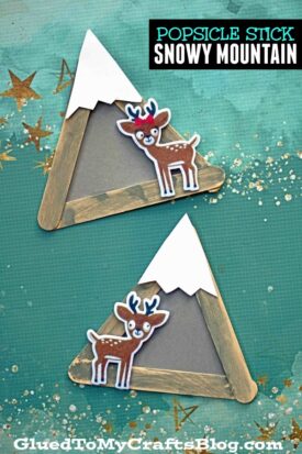 Popsicle Stick Snowy Mountain - Kid Craft