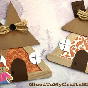 Popsicle Stick Scarecrow House - Kid Craft Idea