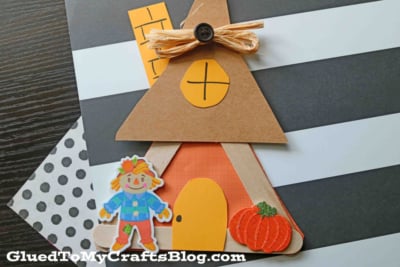 Popsicle Stick Scarecrow House