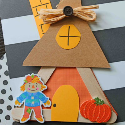 Popsicle Stick Scarecrow House