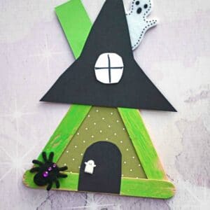 Popsicle Stick Witch House - Kid Craft
