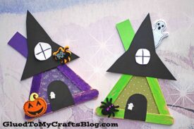 Popsicle Stick Witch House - Kid Craft
