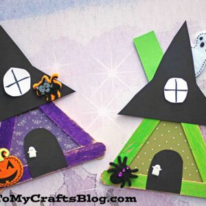 Popsicle Stick Witch House - Kid Craft