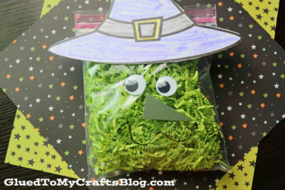 Shredded Crinkle Paper Witch