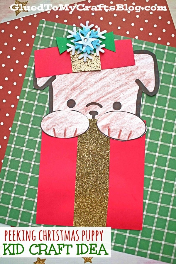 Peeking Christmas Puppy
