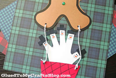 Paper Gingerbread Man Hot Air Balloon Craft