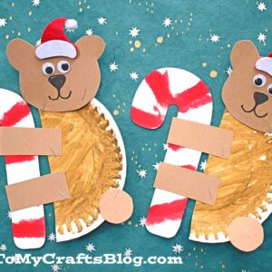 Paper Plate Christmas Bear - Kid Craft