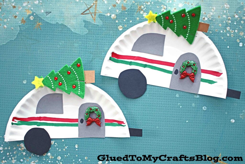 Paper Plate Christmas Camper