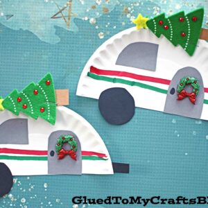 Paper Plate Christmas Camper - Kid Craft