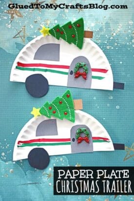 Paper Plate Christmas Camper - Kid Craft