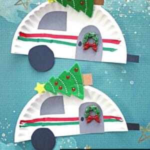 Paper Plate Christmas Camper - Kid Craft