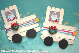 Popsicle Stick Christmas Truck - Kid Craft