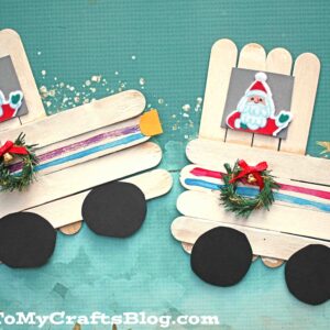 Popsicle Stick Christmas Truck - Kid Craft