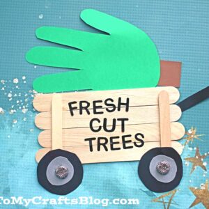 Popsicle Stick Christmas Tree Wagon - Kid Craft