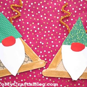 Popsicle Stick Reindeer Gnome - Kid Craft