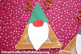 Popsicle Stick Reindeer Gnome - Kid Craft