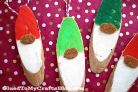 DIY Wood Slice Christmas Gnome Craft