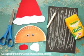 Paper & Chalk Art Santa Craft For Kids To Make
