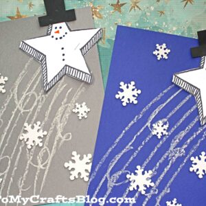 Paper & Chalk Snowman Shooting Star Kids Craft