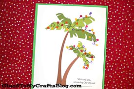 Q-Tip Painted Christmas Palm Trees - Kid Craft