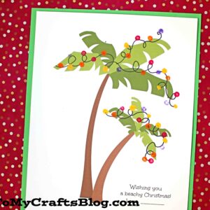 Q-Tip Painted Christmas Palm Trees - Kid Craft