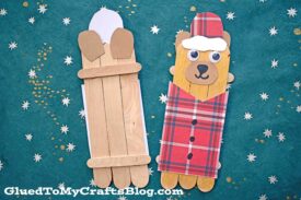 Popsicle Stick Lumberjack Bear - Kid Craft