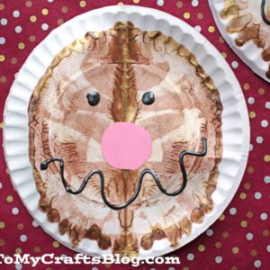 Paper Plate & Paint Splat Gingerbread Man - Kid Craft