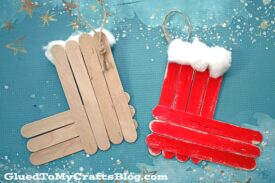 Popsicle Stick Christmas Stocking Ornament - Kid Craft