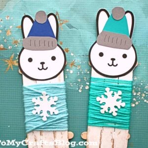 Winter Craft For Kids - Popsicle Stick Snow Bunny
