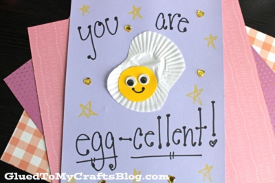 Cupcake Liner Egg Yolk Card Craft Idea For Kids
