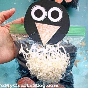 Crinkle Paper Penguin - Kid Craft Idea For Winter
