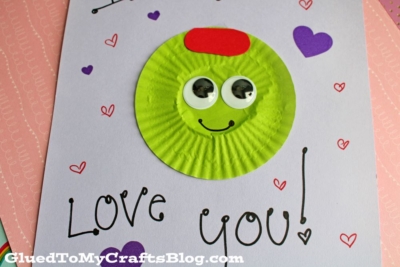 Cupcake Liner "Olive You" Card Craft Idea