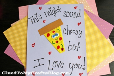 Cupcake Liner Pizza Card Craft Idea For Kids