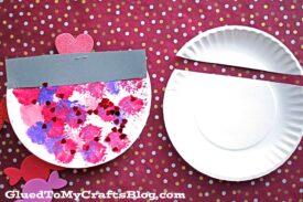 Paper Plate Valentine Candy Dish - Kid Craft