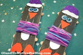 Popsicle Stick Penguins In Sweaters - Kid Craft
