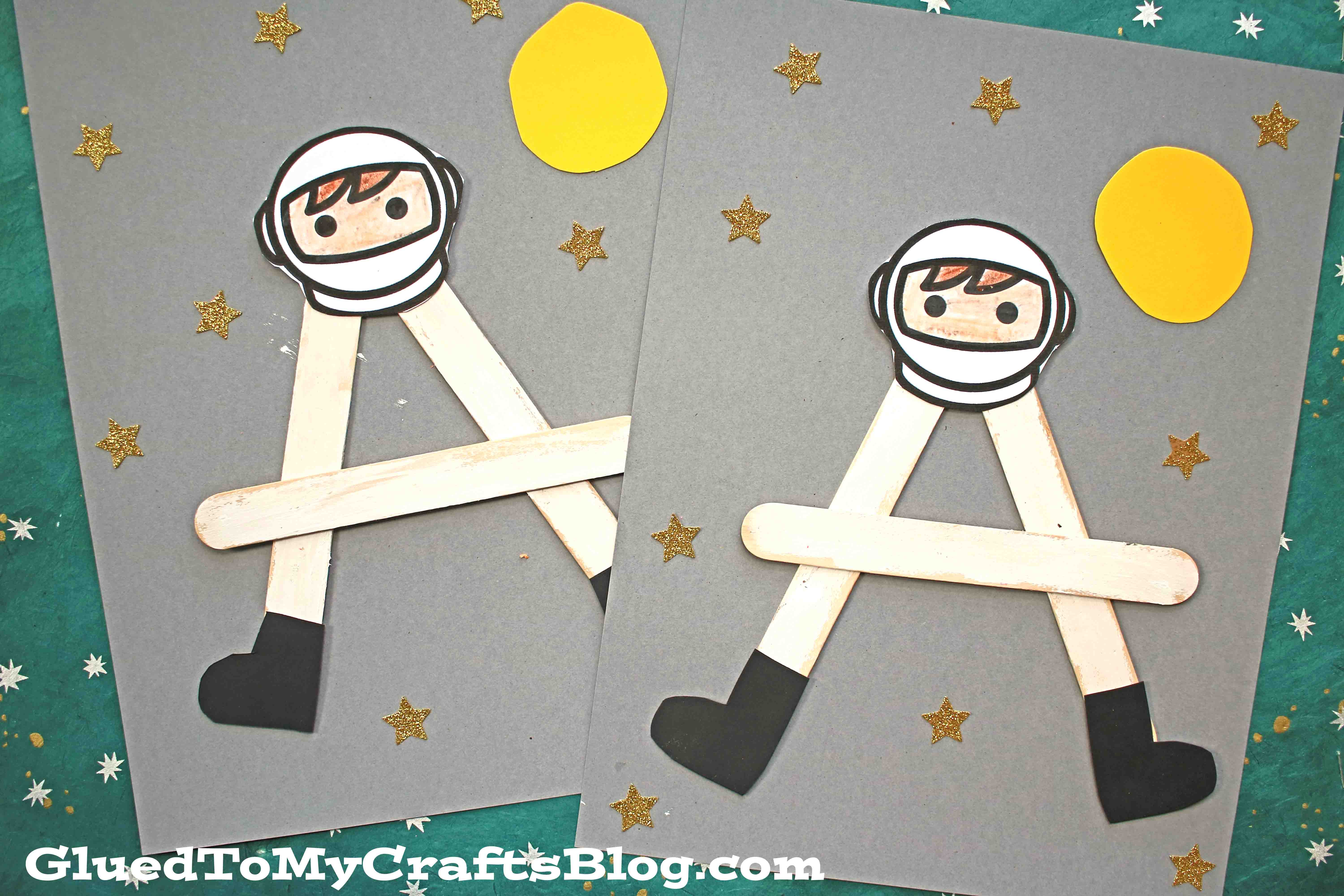 Paper & Popsicle Stick "A" is for Astronaut - Kid Craft