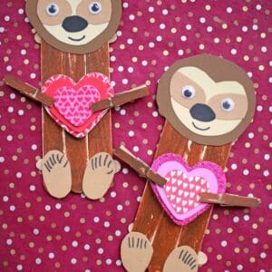Popsicle Stick Sloth - Kid Craft