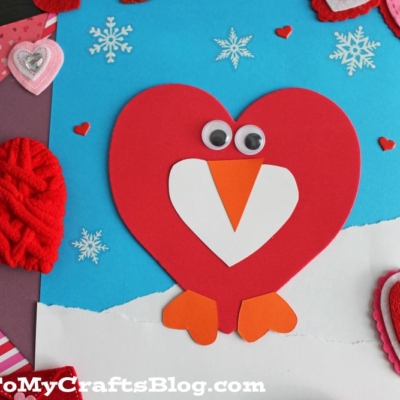 Heart Shaped Penguin Craft Idea For Kids