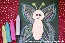 Paper & Sidewalk Chalk Butterfly Craft For Kids
