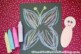 Paper & Sidewalk Chalk Butterfly Craft For Kids