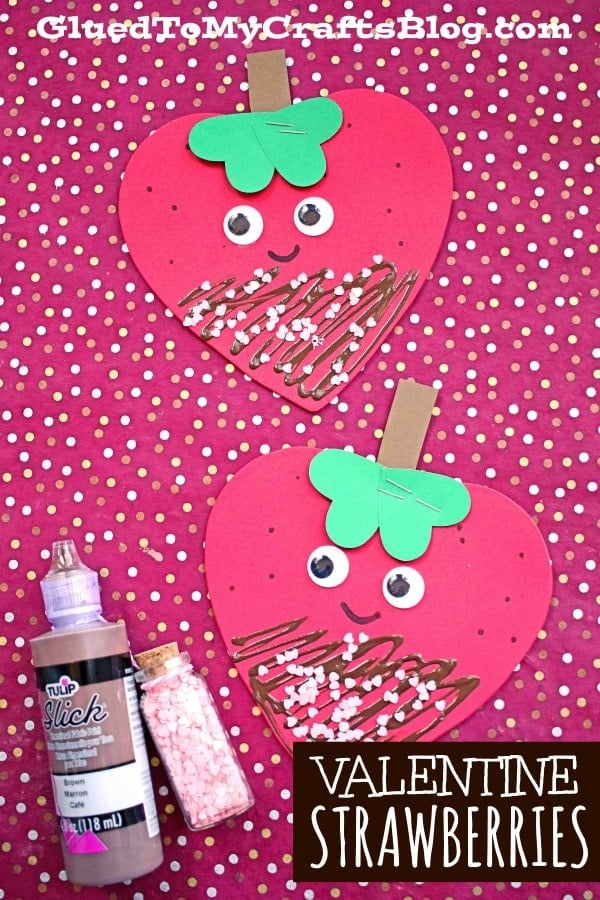 Craft Foam Chocolate Covered Strawberry Craft For Kids