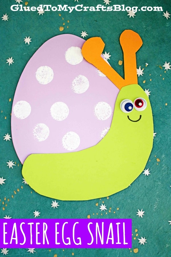 Craft Foam Easter Egg Snail Art Project