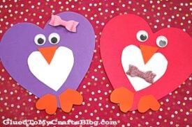 Craft Foam Heart Valentine Penguin - Kid Craft