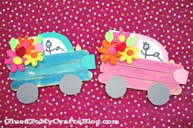 Popsicle Stick Spring Flower Truck - Kid Craft