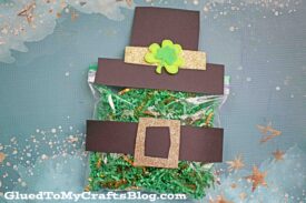 Crinkle Paper Leprechaun Belly - Kid Craft Idea