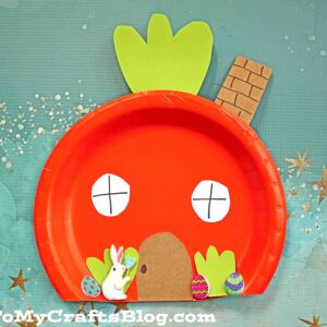 Paper Plate Carrot House - Easter Kid Craft