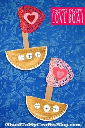 Paper Plate Love Boat - Kid Craft
